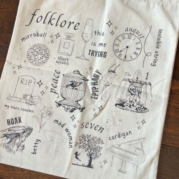 ✨2/$16 or 3/$20✨ Folklore Themed Taylor Swift Canvas Tote Bag - Picture 3 of 5